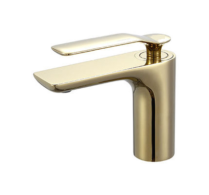 Golden Brushed Brass Mixer Tap Bathroom Single Lever Nước lạnh và nóng OEM