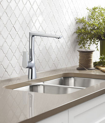 OEM lạnh và nóng bồn rửa nhà bếp vòi Chrome đồng đơn đòn bẩy