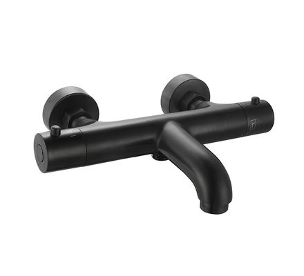 Nhiệt độ thermostaic điều chỉnh bồn tắm hoặc vòi tắm Mixer Matt Màu đen Đồng vòi OEM Vòng cổ điển