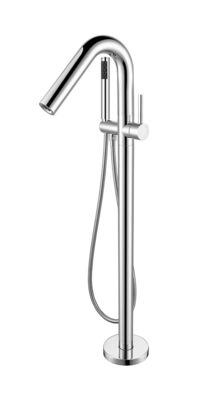 Sàn gắn máy vòi bồn tắm tự đứng Rose vàng đồng Chrome