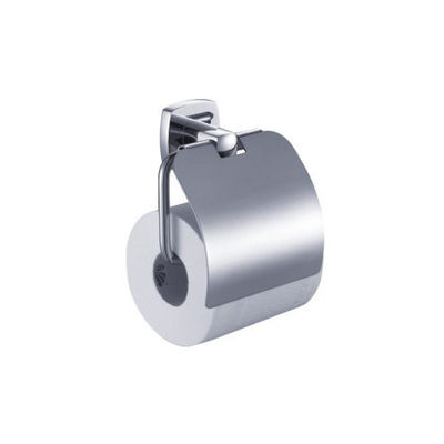 Phòng tắm Đơn lẻ giấy giấy ván vệ sinh đồng màu Chrome OEM đồng cơ sở hình vuông với thiết kế cong