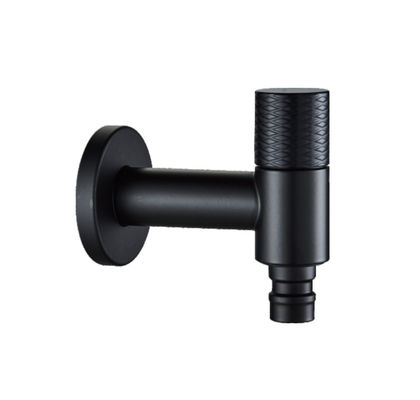 Matt Đen SUS304 Bibcock Máy trộn vòi bồn nước lạnh Một tường gắn OEM