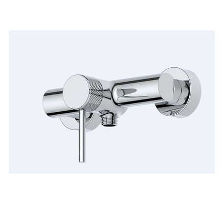 Máy bồn tắm có một đòn bẩy Ống quạt vòng tròn Knurl cầm Chrome đồng nước lạnh và nóng