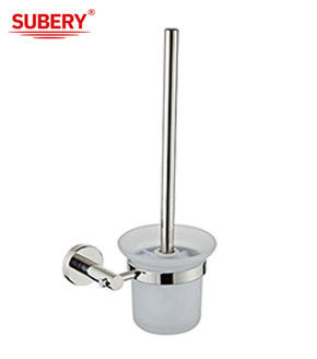 Oem Sus304 Đẹp Chrome nhà vệ sinh bàn chải cầm kính phụ kiện phòng tắm cổ điển tròn