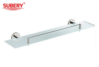 Modern Simple Round Odm Glass Shelf Holder Oem Sus304 Chrome Bề mặt tường gắn