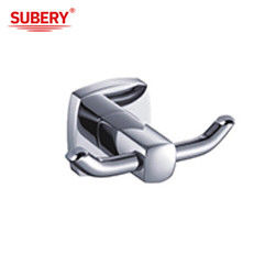 Phụ kiện phòng tắm gắn trên tường đồng hai áo khoác móc màu Chrome