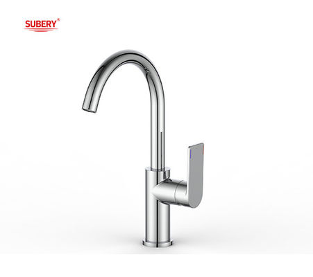 Chrome đồng lạnh và nóng OEM bồn rửa nhà bếp máy trộn vòi một đòn bẩy