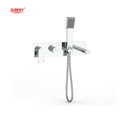 Modern Wall Mounted Bathroom Shower Mixer Faucets Chrome Brass Single Lever (Thiết kế phòng tắm hiện đại)