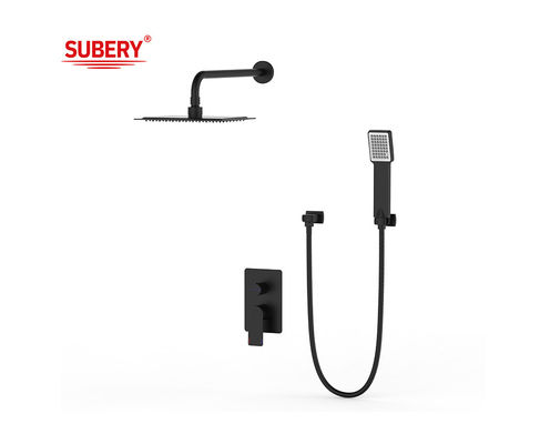 Máy pha trộn tắm hoặc tắm với bộ chuyển hướng tắm mưa tắm tay tắm Matt Black Brass Tap Faucet