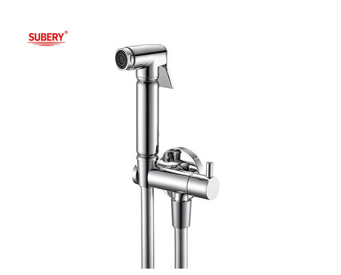 Nhà vệ sinh nhà vệ sinh OEM Shattaf Set Brass Holder Brass Valve PVC Hose 1.50m