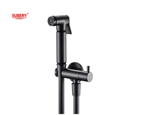 Đồng Shattaf tay giữ Bidet Shower Thread hiện đại Matt Đen G1/2&quot;