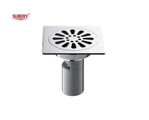 ODM OEM Phòng tắm sàn rác đồng Modern Chrome 100 X 100mm