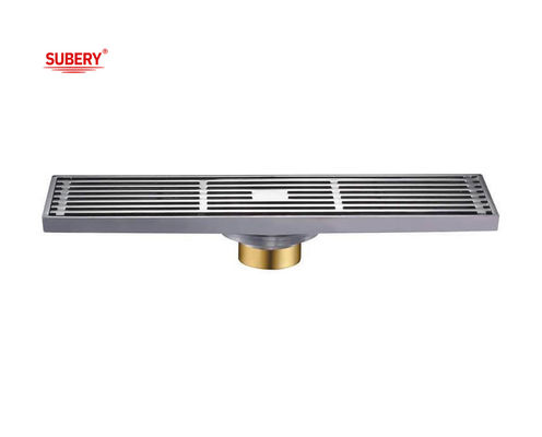 Long Floor Drain Brass Body Cover For Bathroom OEM Size Tùy chỉnh