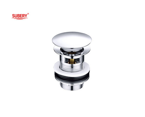 Chrom OEM đồng rửa bồn cống với nút ngập tràn Vanity rác thải thoát nước Pop Up tàu thoát nước phòng tắm bồn cống