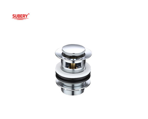 Pop Up phòng tắm nhỏ bồn rửa nước ống với nút tràn Chrome OEM