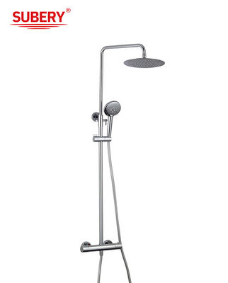 Nhiệt độ điều chỉnh vòi nước nén nhiệt điều chỉnh vòi tắm trộn mixer cột đặt đồng Chrome