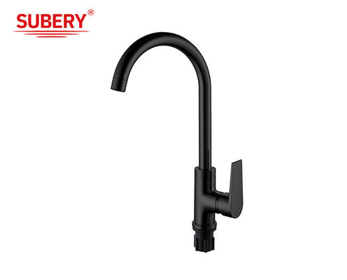 Matt Đen đồng bếp bồn rửa mặt lạnh và nóng OEM Single Lever