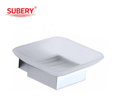 Phòng giữ xà phòng bằng thép không gỉ Thủy tinh đĩa xà phòng hộp xà phòng trong suốt treo tường