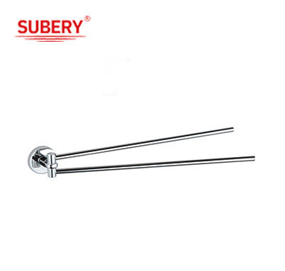 Máy giữ khăn xoay phòng tắm Cây khăn hai phần Chrome