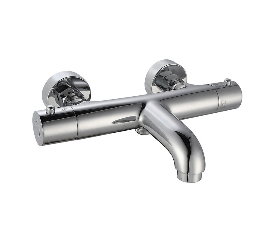 Nhiệt độ thermostaic điều chỉnh bồn tắm hoặc vòi tắm Máy trộn phòng tắm Màu sắc Chrome Máy vòi đồng OEM Vòng cổ điển