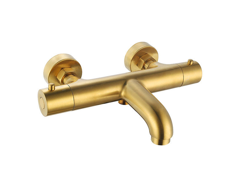 Nhiệt độ thermostaic điều chỉnh bồn tắm hoặc vòi tắm Mixer đánh răng Màu vàng đồng vòi vòi OEM vòng cổ điển