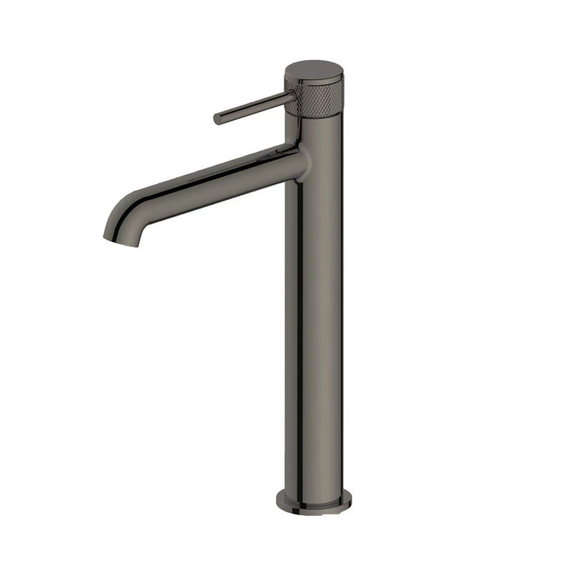 Phòng tắm Modern Basin Mixer Faucet Single Lever High Basin Mixer Brass Ringlar Knurl Handle