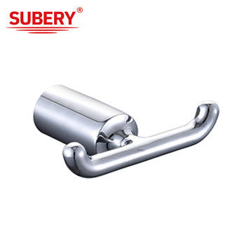 Tường gắn kẽm hai áo khoác móc màu Chrome cho phòng tắm