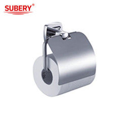 Phòng tắm Đơn lẻ giấy giấy ván vệ sinh đồng màu Chrome OEM đồng cơ sở hình vuông với thiết kế cong