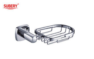Bàn chứa đĩa xà phòng màu chrome chất lượng cao OEM nền đồng vuông với thiết kế cong