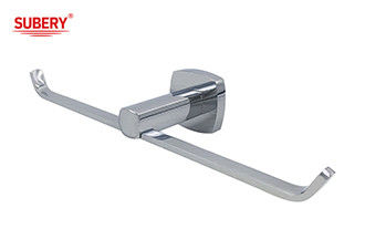 Đồng nhôm giữ giấy ván vệ sinh đôi phòng tắm màu chrome chất lượng cao OEM đồng cơ sở vuông với thiết kế cong