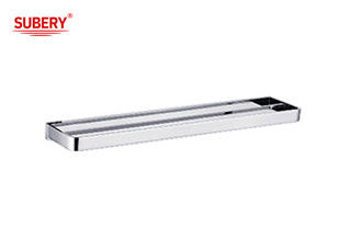 Đồng nhựa hai thanh khăn bar phòng tắm chất lượng cao màu chrome OEM nobel đồng cơ sở đồng lắp đặt cài đặt mảnh