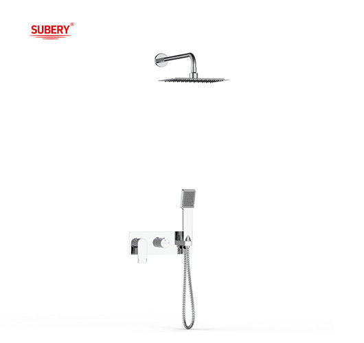 Máy trộn tắm hoặc tắm ẩn trong tường với bộ chuyển hướng tắm mưa tắm tay tắm Matt Black Brass Tap