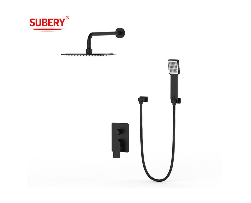 Máy pha trộn tắm hoặc tắm với bộ chuyển hướng tắm mưa tắm tay tắm Matt Black Brass Tap Faucet