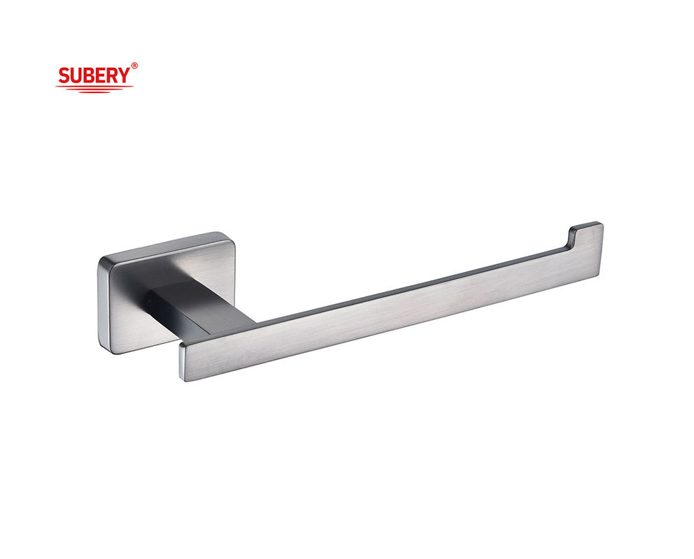 Gạch tường gắn trên phòng tắm phụ kiện đơn giấy ván vệ sinh cầm súng kim loại hình chữ nhật thiết kế OEM ODM