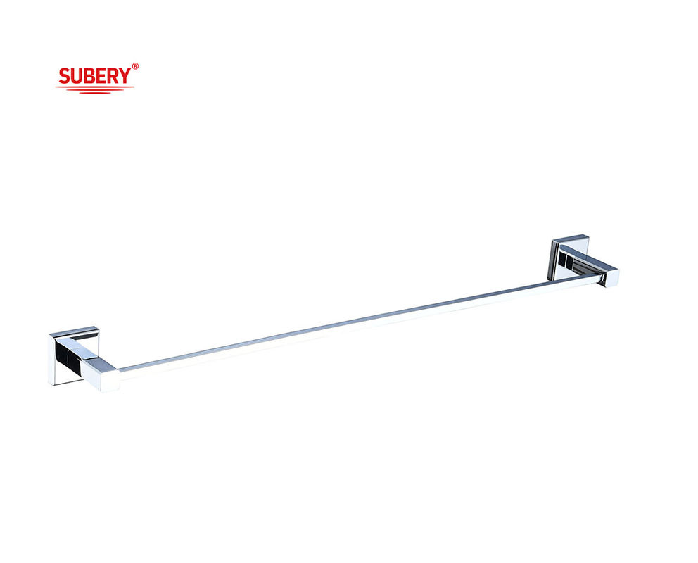 Đồng đơn khăn bar giữ phòng tắm chất lượng cao màu chrome OEM nền đồng dễ dàng lắp đặt hình vuông