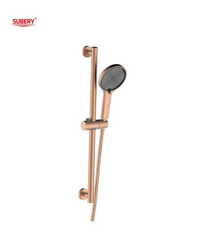 Rose Golden tắm điều chỉnh thanh trượt SUS304 3 chức năng ABS nhựa vòi tắm tay