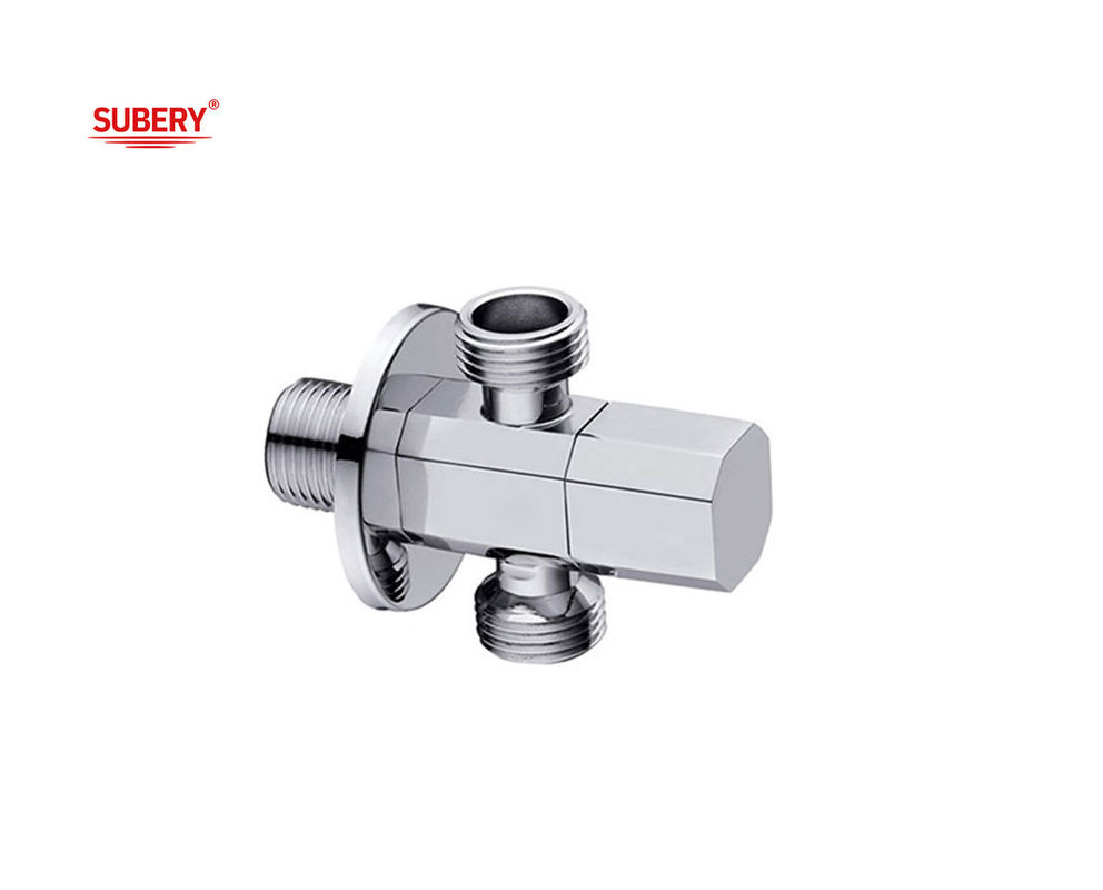 G1/2&quot; sợi tam giác đồng T Valve đồng cơ thể đồng tay cầm đồng OEM cho nhà vệ sinh