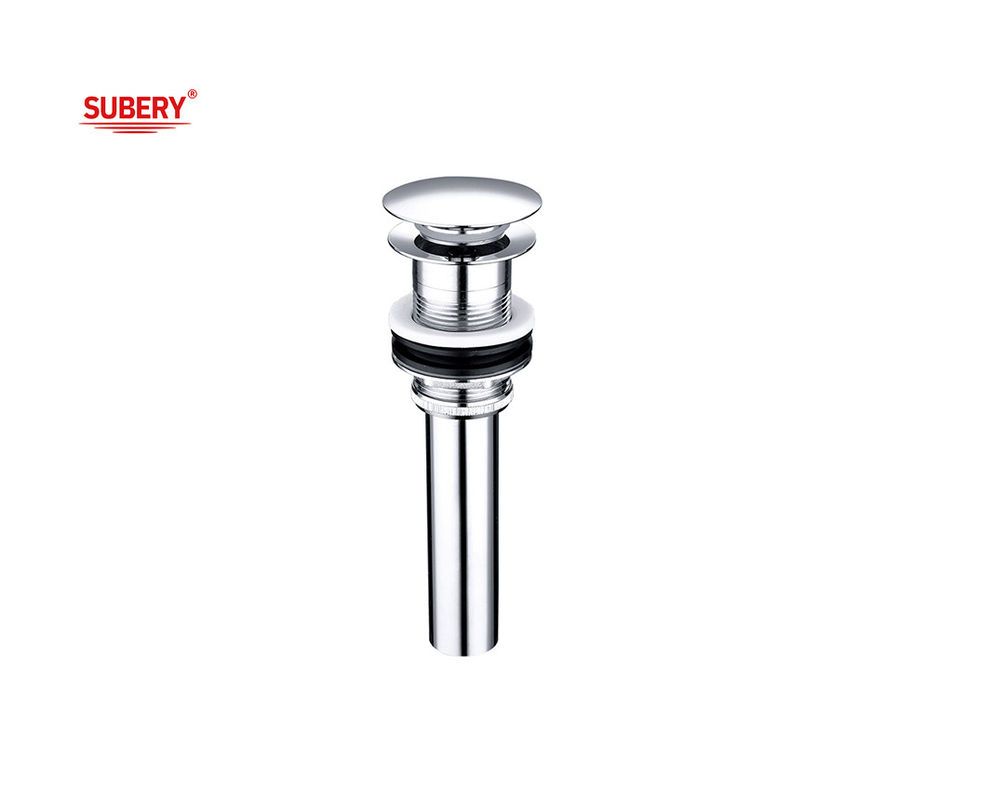 Phân bồn tắm Chrom OEM Pop Up Drains đồng cho bồn rửa chén với nút ống