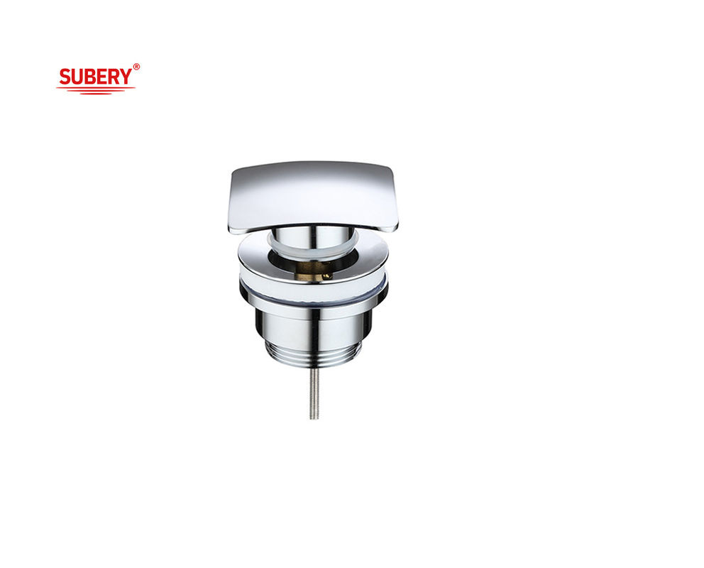 Đồng bồn cống thoát nước vỏ vuông nắp nút vanity thùng cống thải pop lên cống bồn vệ sinh chất thải crôm OEM