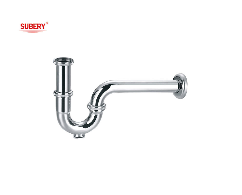 Đồng bồn tắm rửa bồn rửa nước thải bơm bẫy siphon phòng tắm p-bẫy ống cho bồn rửa crôm OEM