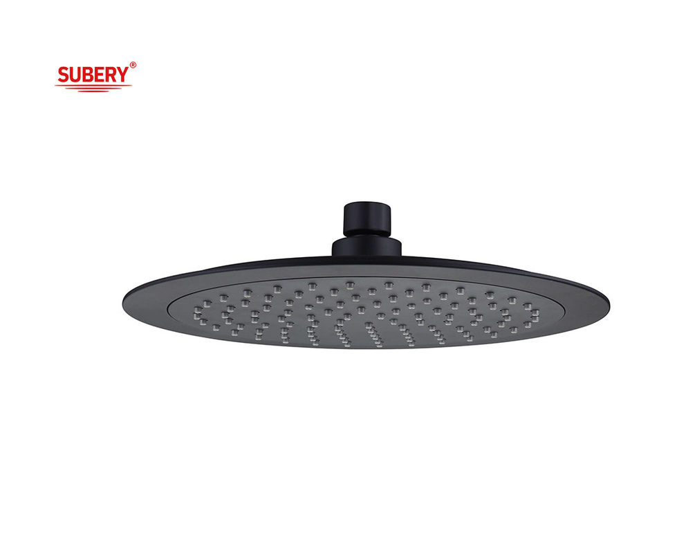 OEM ABS nhựa tròn mưa đầu vòi sen kích thước lớn Matt Black phòng tắm cột