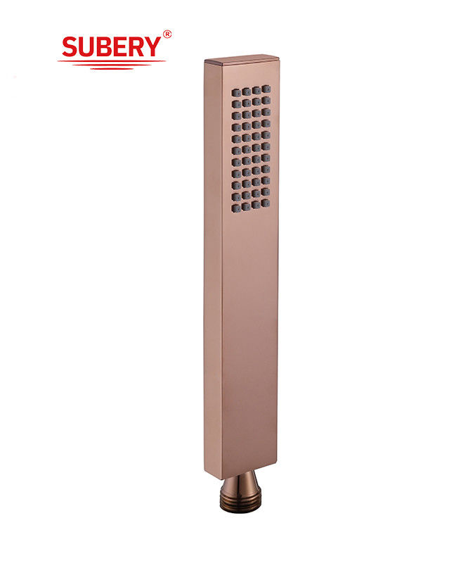 Đồng microphone bàn tay tắm tắm cho cột tắm hoa hồng vàng phòng tắm silicon vòi dễ dàng sạch hình vuông OEM