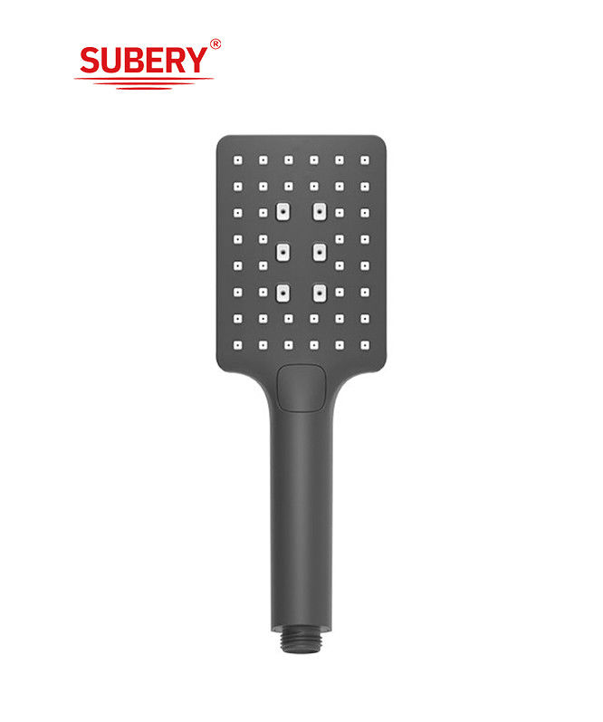 ABS nhựa 3 chức năng vòi rửa tay vòi rửa tay cho quầy tắm cột đen matt phòng tắm silicon vòi phun hình vuông dễ dàng sạch OEM